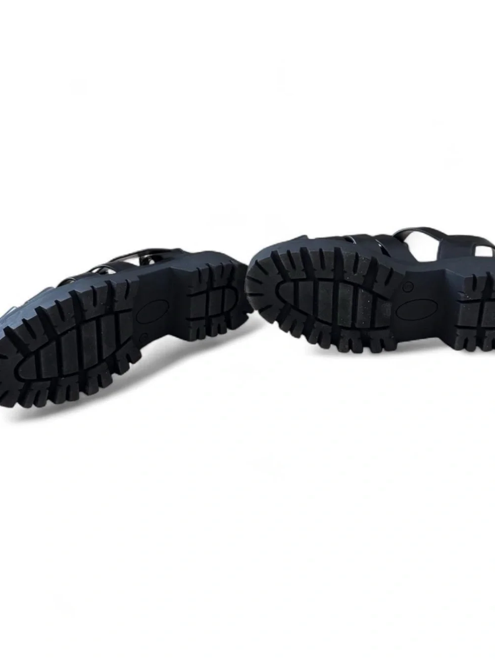 Women's Black Leather Fisherman Sandals
